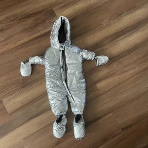 Gymboree baby silver snow suit.